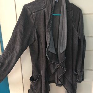 Distressed  drapey lightweight jersey sweater